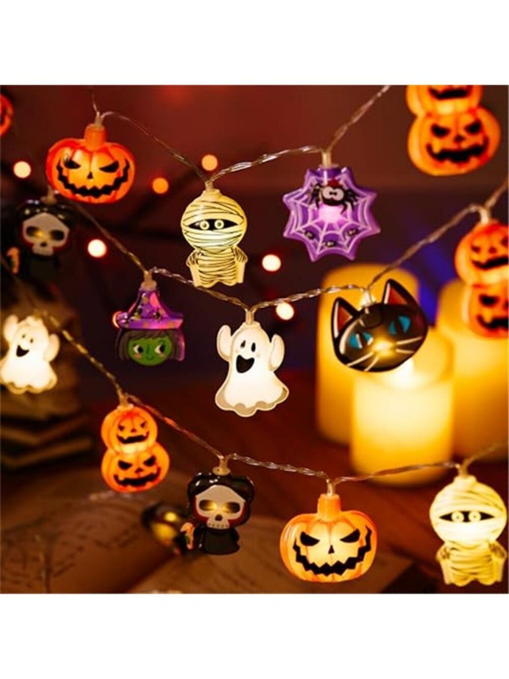 Halloween String Lights, 10FT 20 LED Halloween Fairy Lights Decor